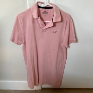 Hollister boys size pink polo , excellent condition